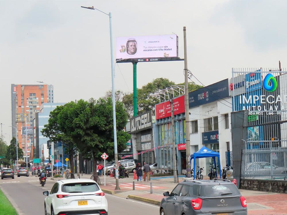 Vita Wallet impacta con publicidad exterior programática en Colombia con Taggify — Imagen 1