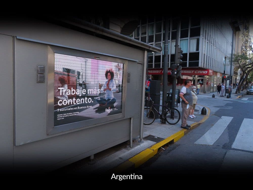 Regus launches a multinational pDOOH campaign simultaneously — Image 1