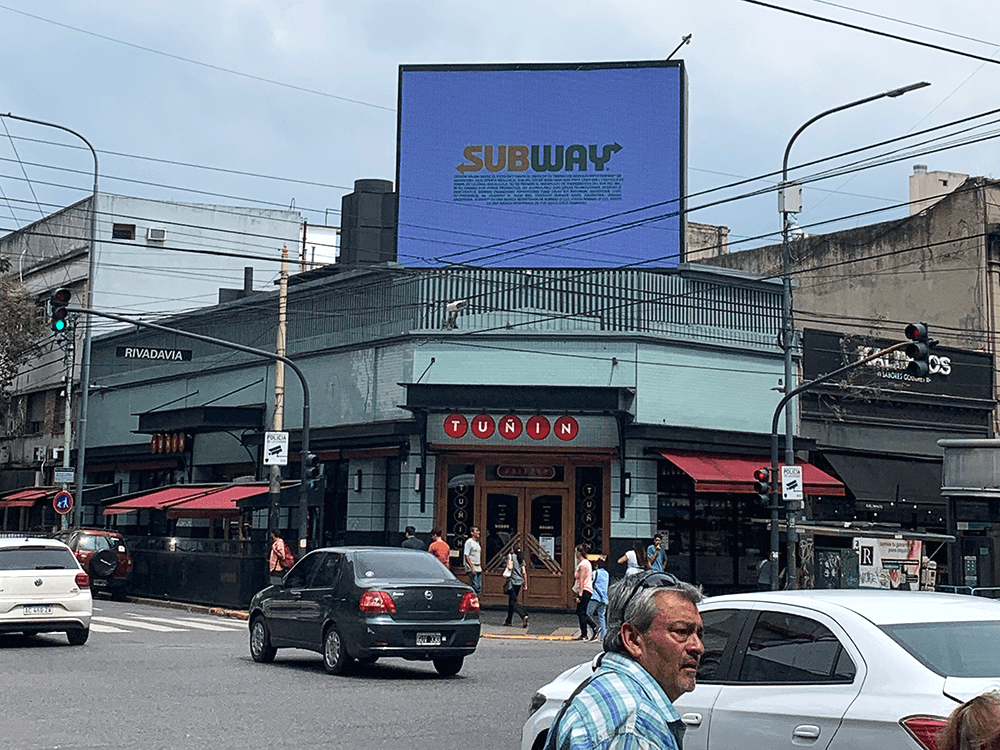 Subway deleitó con su nueva receta en pDOOH con Taggify — Imagen 1
