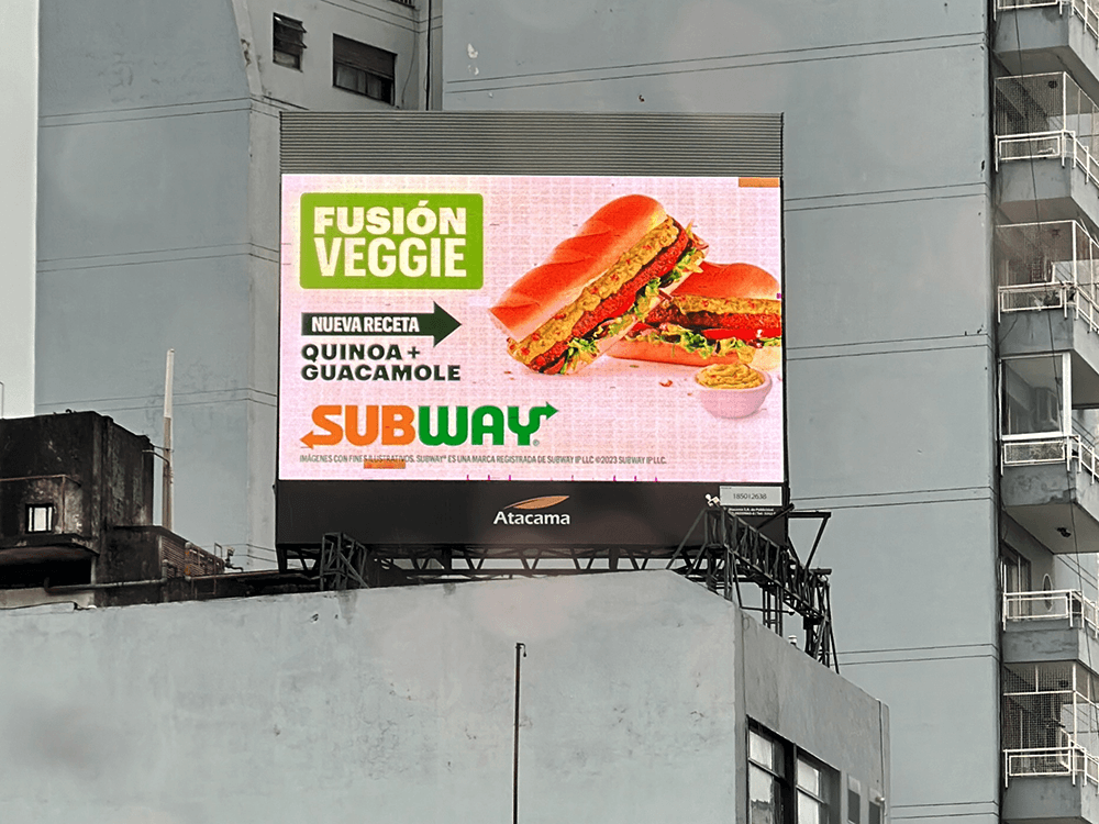 Subway deleitó con su nueva receta en pDOOH con Taggify — Imagen 2