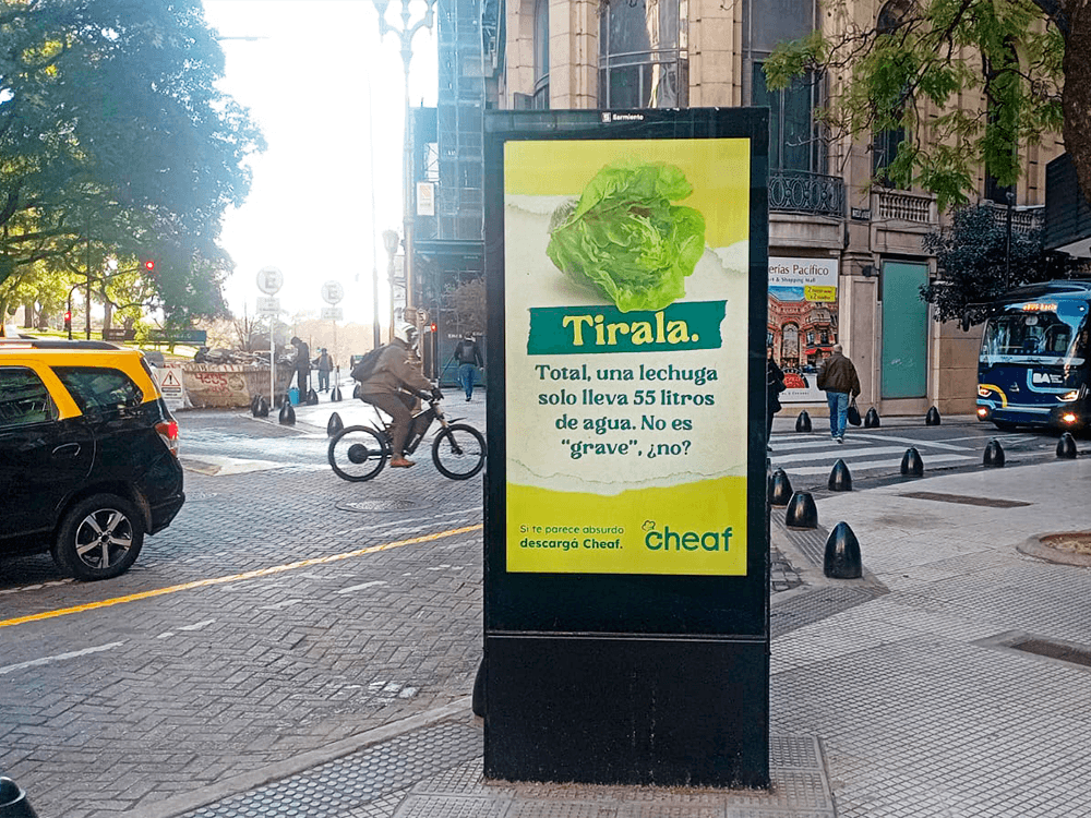 Cheaf desplegó una campaña de concientización alimenticia en exterior con Taggify — Imagen 3