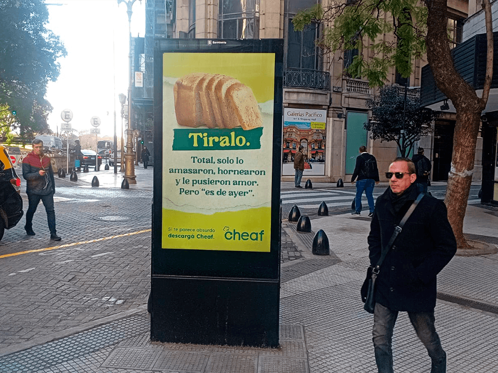 Cheaf desplegó una campaña de concientización alimenticia en exterior con Taggify — Imagen 1