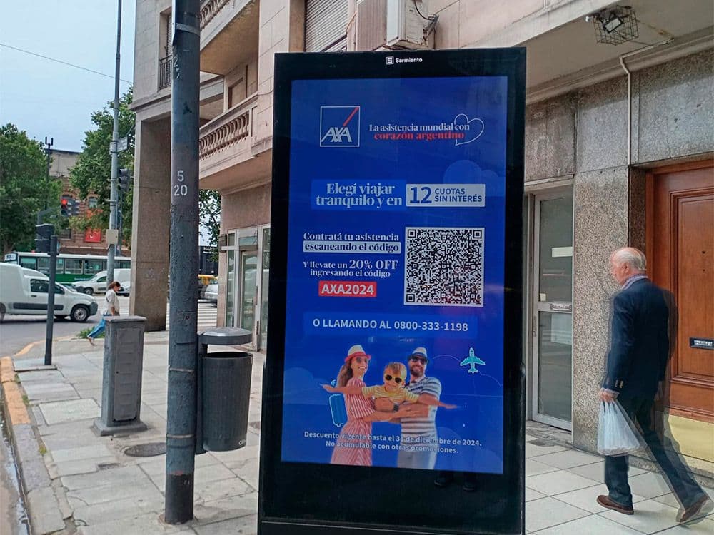Axa lanza una eficaz campaña pDOOH en la plataforma de Taggify — Imagen 1