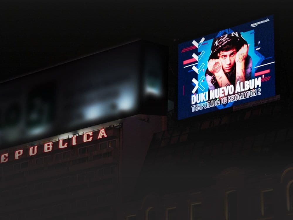 Amazon Music Argentina: campaña lanzamiento exclusiva en la Plataforma Programática DOOH de Taggify — Imagen 1