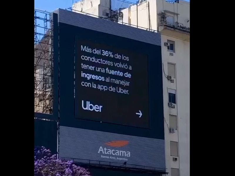 Uber DOOH In Argentina