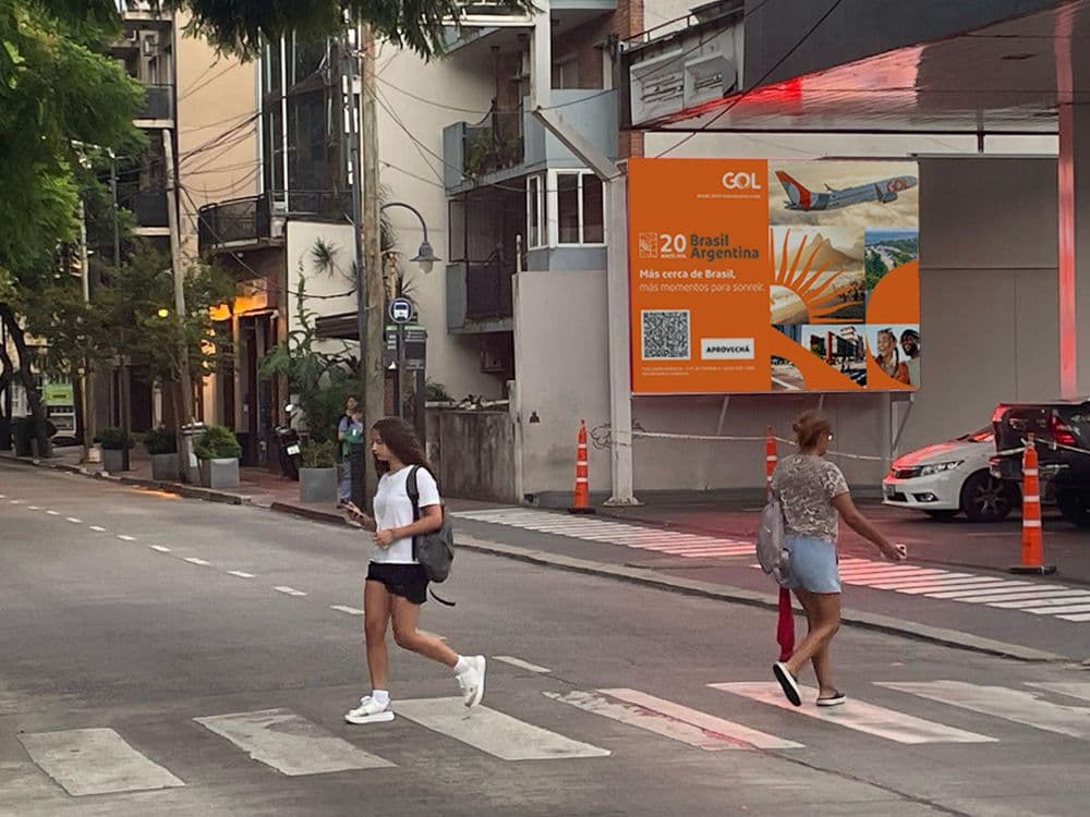 Gol Airlines relied on Taggify for its pDOOH campaign in Argentina